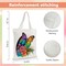 Paint by Numbers Tote Bag, Paint by Number Butterfly on Canvas, DIY Flower Canvas Bag for School Student Painted with Acrylic Paints 13.38x15.74 Inch